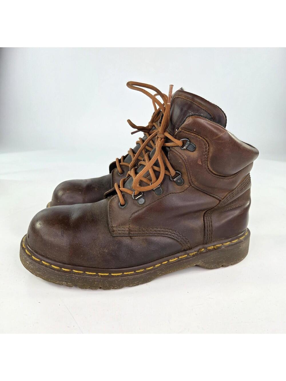 Dr. Martens 7735 Brown Leather Steel Toe Boot US 10 Work Boots Made in England - Picture 4 of 11